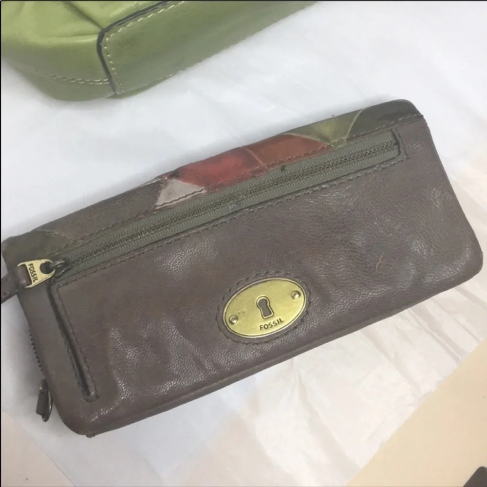 Fossil Hanover Top Zip Shoulder Bag Purse Lime